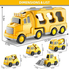 Construction Vehicle Set 5 Friction-Powered Vehicles Lights & Sounds