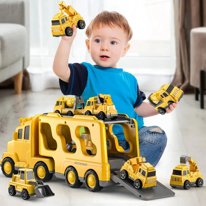 Construction Vehicle Set Battery-Free Lights & Sounds