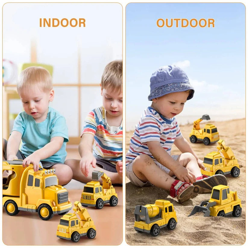 Construction Vehicle Set Battery-Free Lights & Sounds