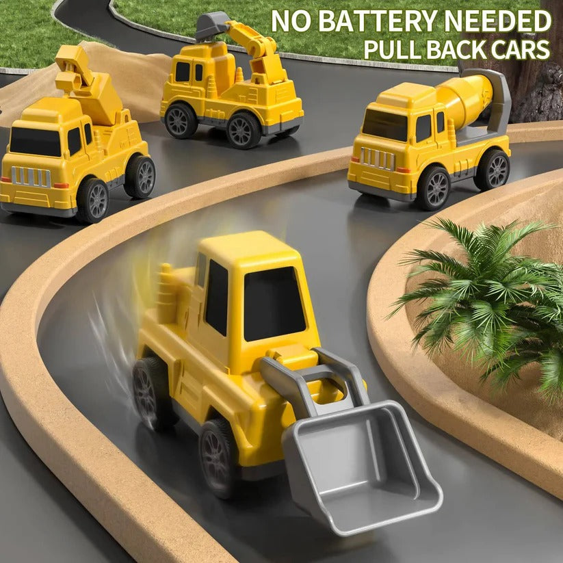 Construction Vehicle Set Battery-Free Lights & Sounds