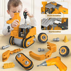 Construction Vehicle Set Over 120 Parts Storage Box