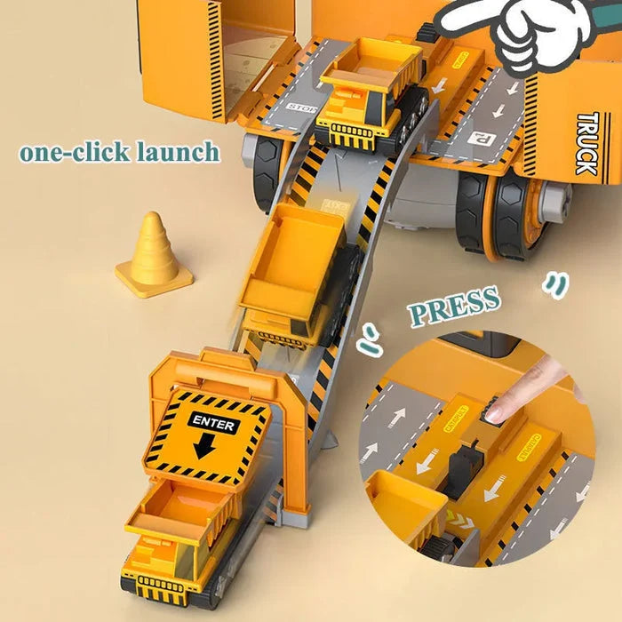 Construction Vehicle Set Over 120 Parts Storage Box