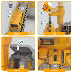 Construction Vehicle Set Over 120 Parts Storage Box