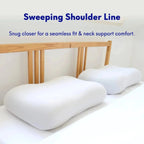 Contour Pillow Ergonomic Memory Foam Removable Breathable Cover