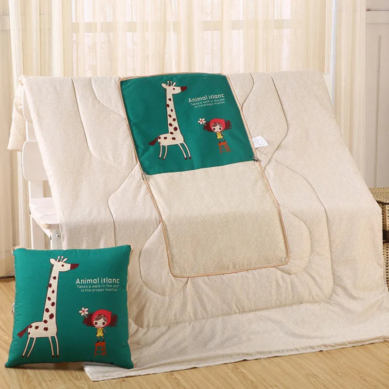 Convertible Pillow Blanket Polyester Filled Cozy Warmth