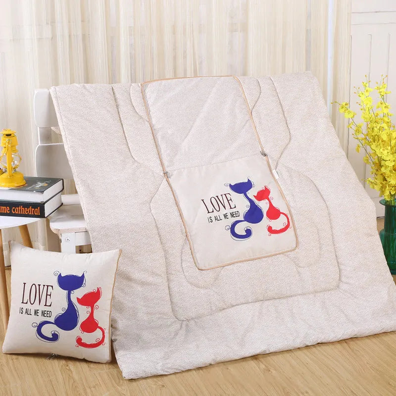 Convertible Pillow Blanket Polyester Filled Cozy Warmth