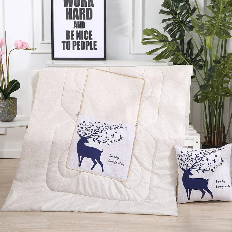 Convertible Pillow Blanket Polyester Filled Cozy Warmth