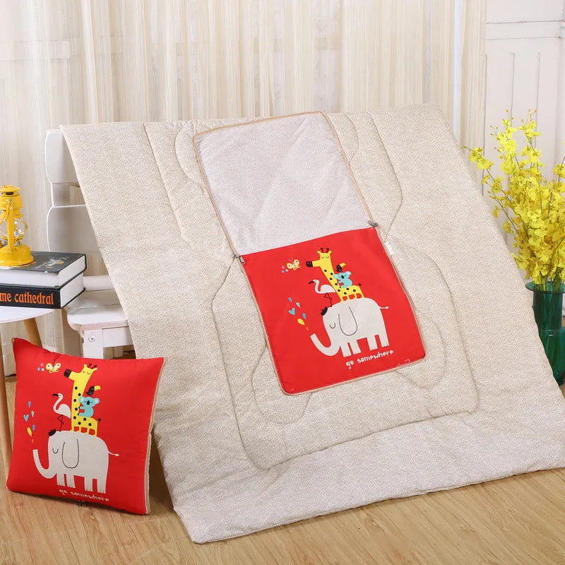 Convertible Pillow Blanket Polyester Filled Cozy Warmth
