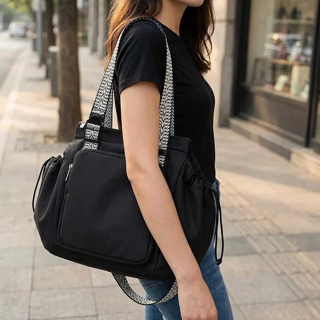 Convertible Tote Bag 15 Compartments Lightweight Water-Repellent Nylon