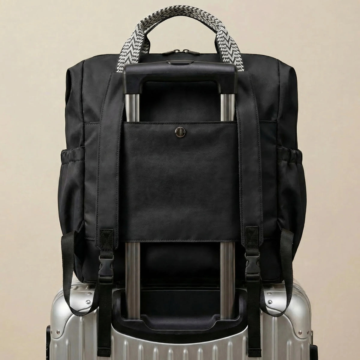 Convertible Tote Bag 15 Compartments Lightweight Water-Repellent Nylon