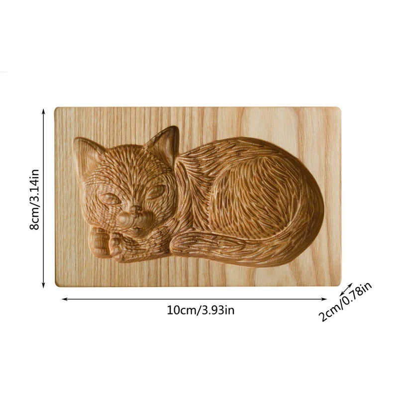 Cookie Cutter Set Two Piece Beech Wood Beeswax Finish
