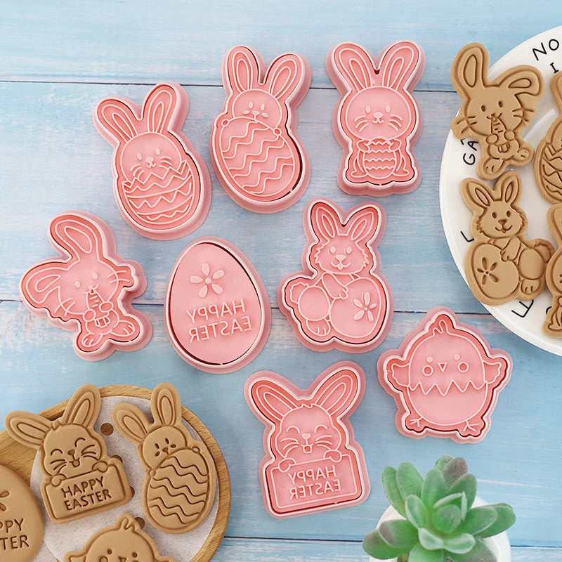 Cookie Cutters Cartoon Plastic Food-Safe Set of 8