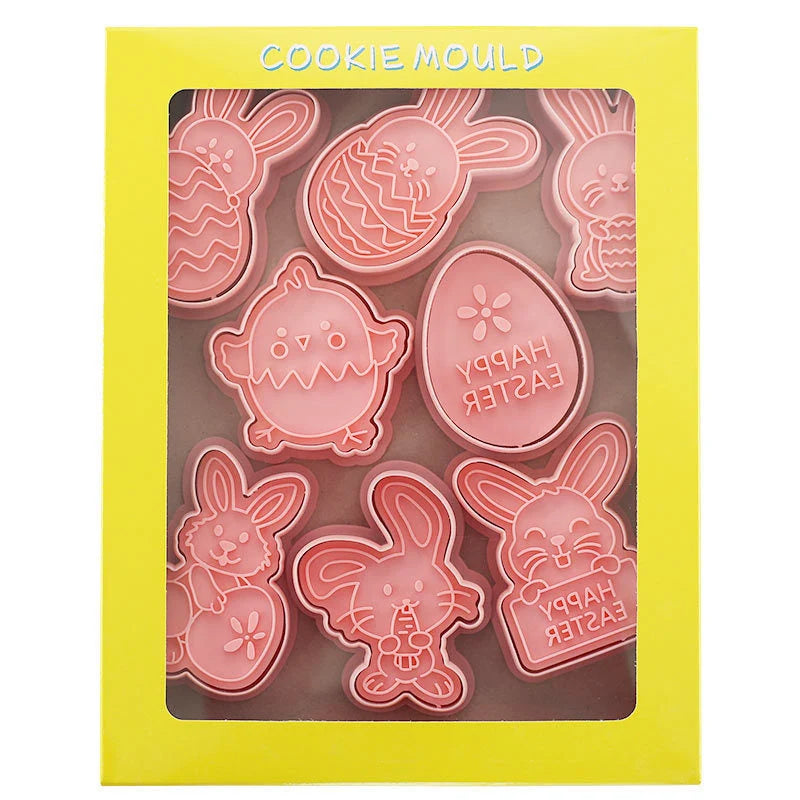 Cookie Cutters Cartoon Plastic Food-Safe Set of 8