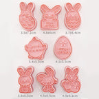 Cookie Cutters Cartoon Plastic Food-Safe Set of 8
