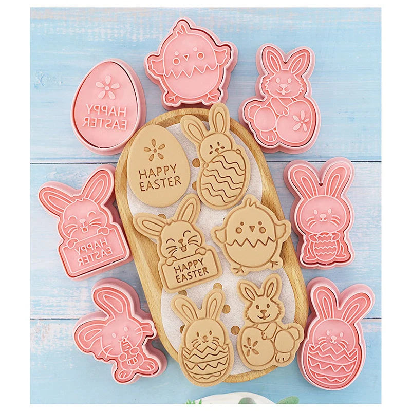 Cookie Cutters Cartoon Plastic Food-Safe Set of 8