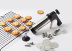 Cookie Press Stainless Steel 13 Interchangeable Molds & 8 Nozzles