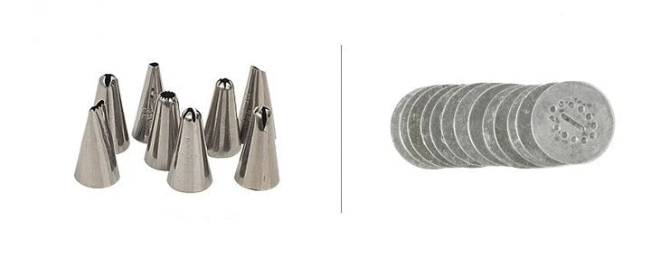 Cookie Press Stainless Steel 13 Interchangeable Molds & 8 Nozzles