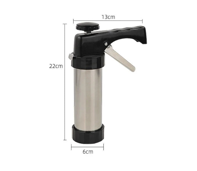 Cookie Press Stainless Steel 13 Interchangeable Molds & 8 Nozzles