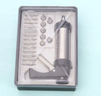 Cookie Press Stainless Steel 13 Interchangeable Molds & 8 Nozzles
