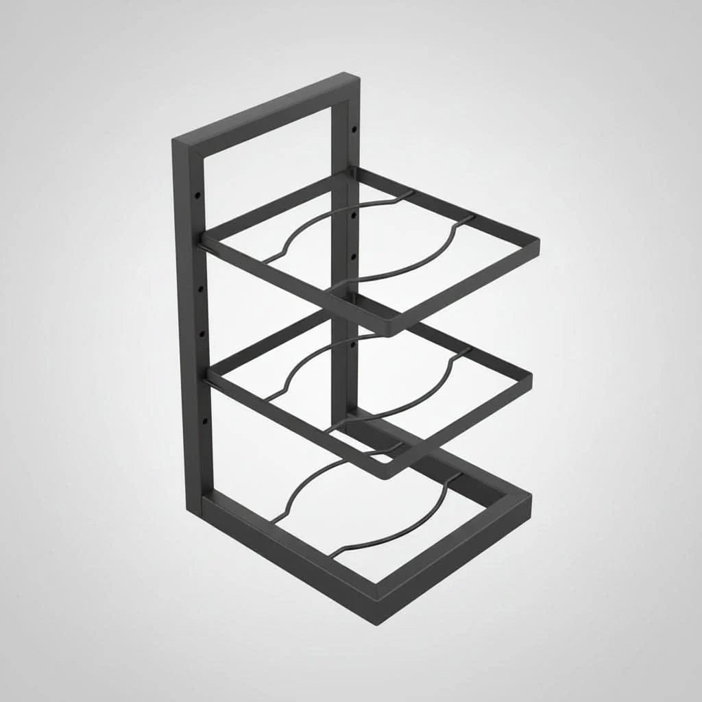 Cookware Rack Adjustable Shelves Reinforced Steel