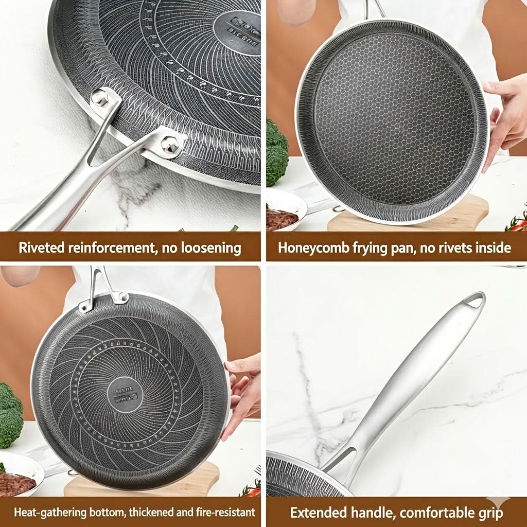 Cookware Set Stainless Steel Even Heat Distribution