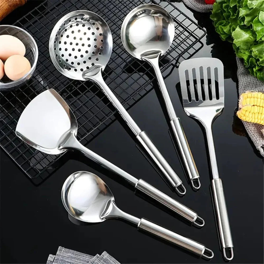 Cookware Set Stainless Steel Five-Piece Ergonomic Handles