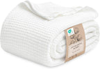 Cooling Blanket 100% Long-Staple Cotton Waffle Weave