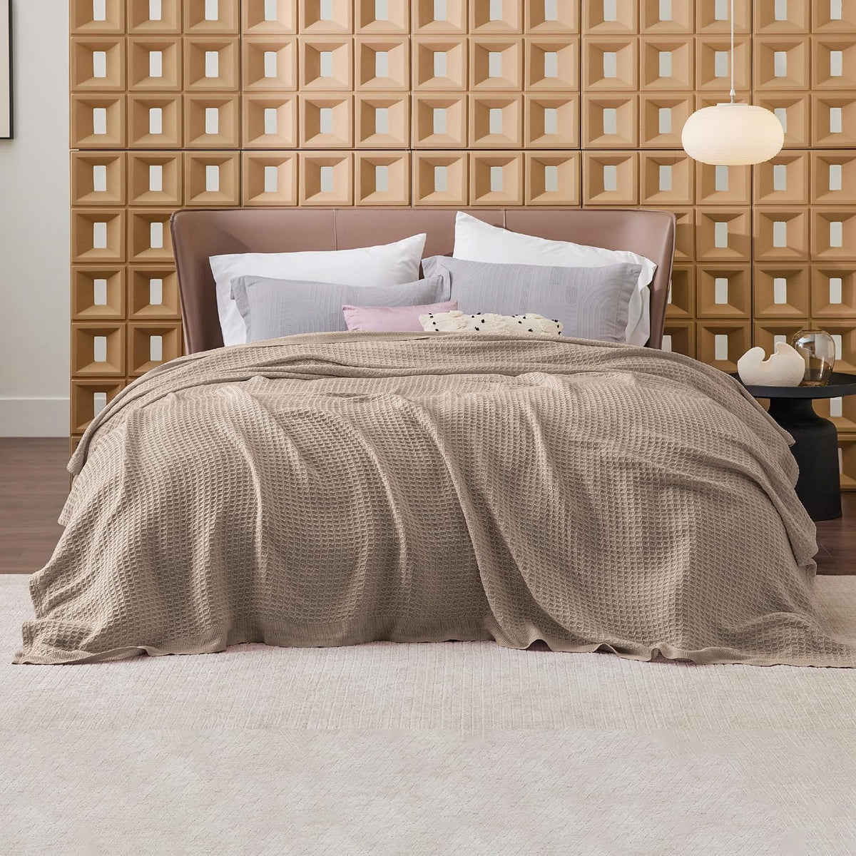 Cooling Blanket 100% Long-Staple Cotton Waffle Weave