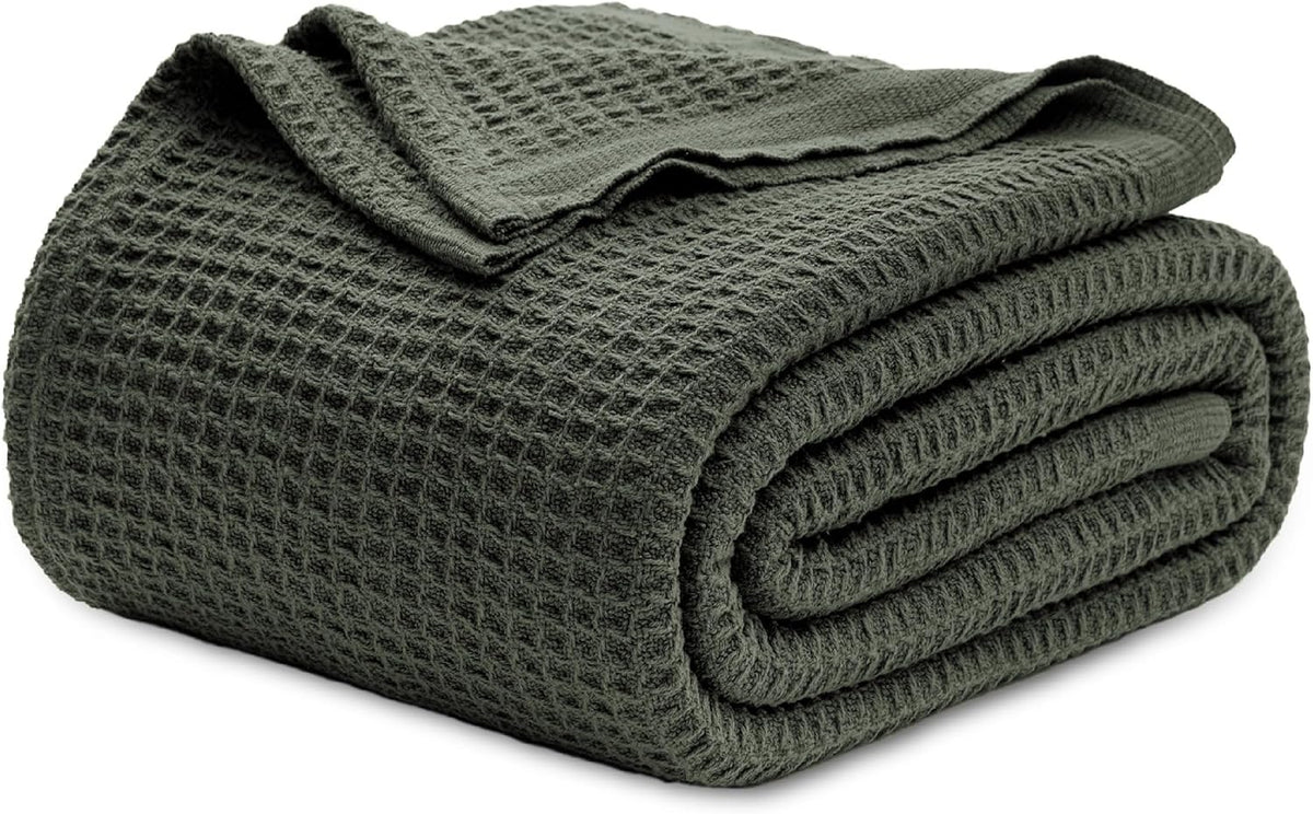 Cooling Blanket 100% Long-Staple Cotton Waffle Weave