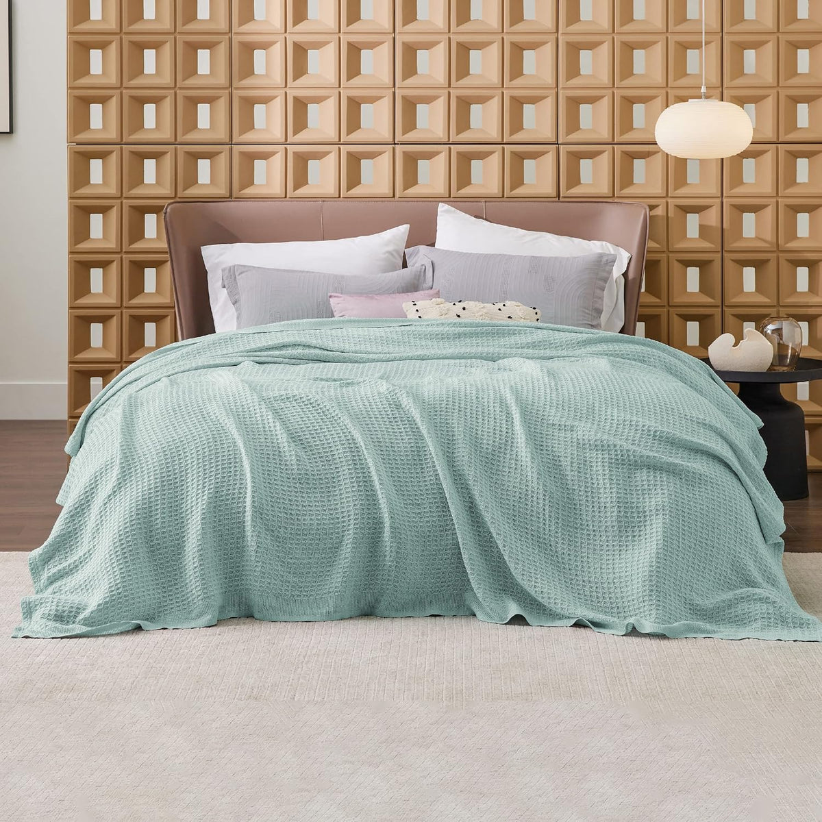Cooling Blanket 100% Long-Staple Cotton Waffle Weave