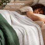 Cooling Blanket 100% Long-Staple Cotton Waffle Weave