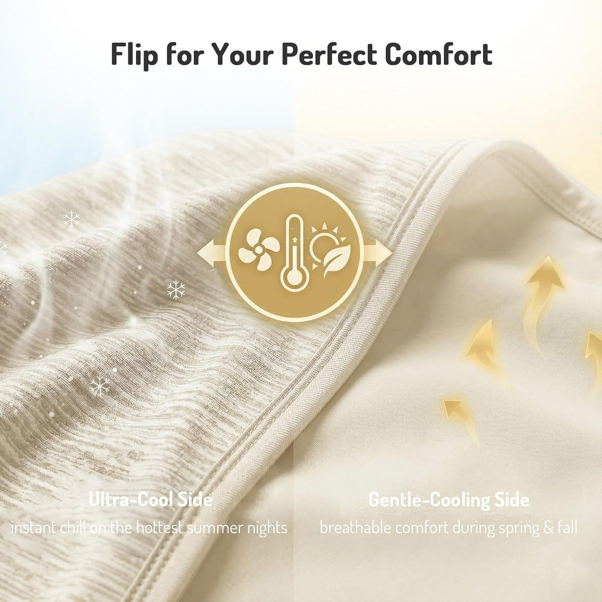 Cooling Blanket Advanced Cooling Fibers Dual-Sided Icy-Cool & Microfiber
