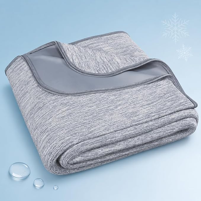 Cooling Blanket Advanced Cooling Fibers Dual-Sided Icy-Cool & Microfiber