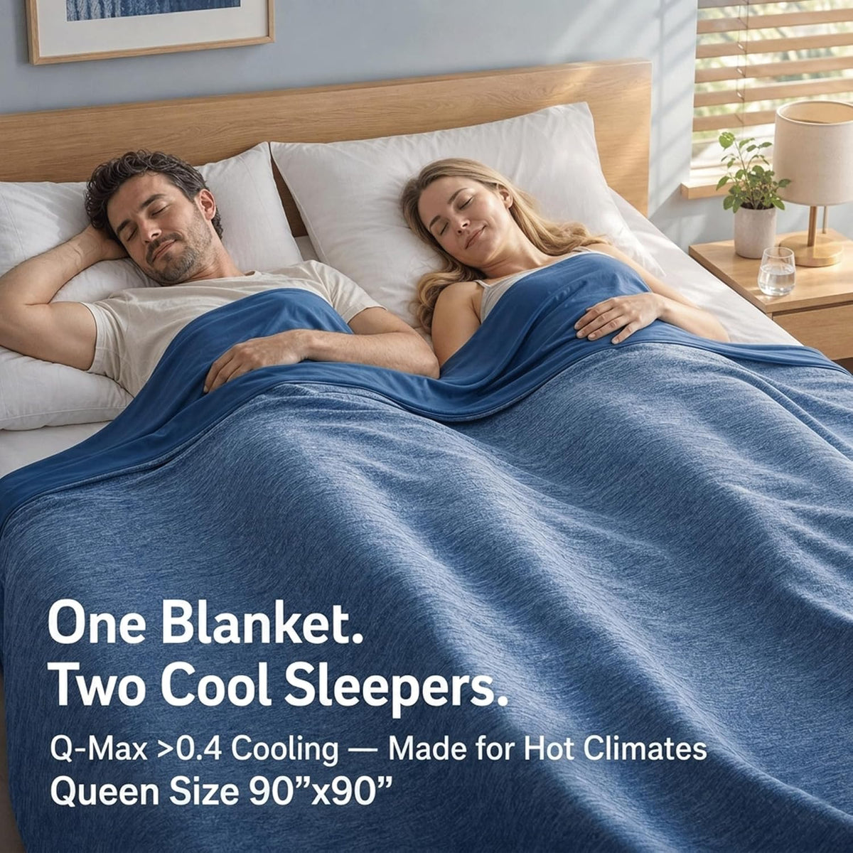 Cooling Blanket Advanced Cooling Fibers Dual-Sided Icy-Cool & Microfiber