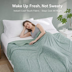 Cooling Blanket Advanced Cooling Fibers Dual-Sided Icy-Cool & Microfiber