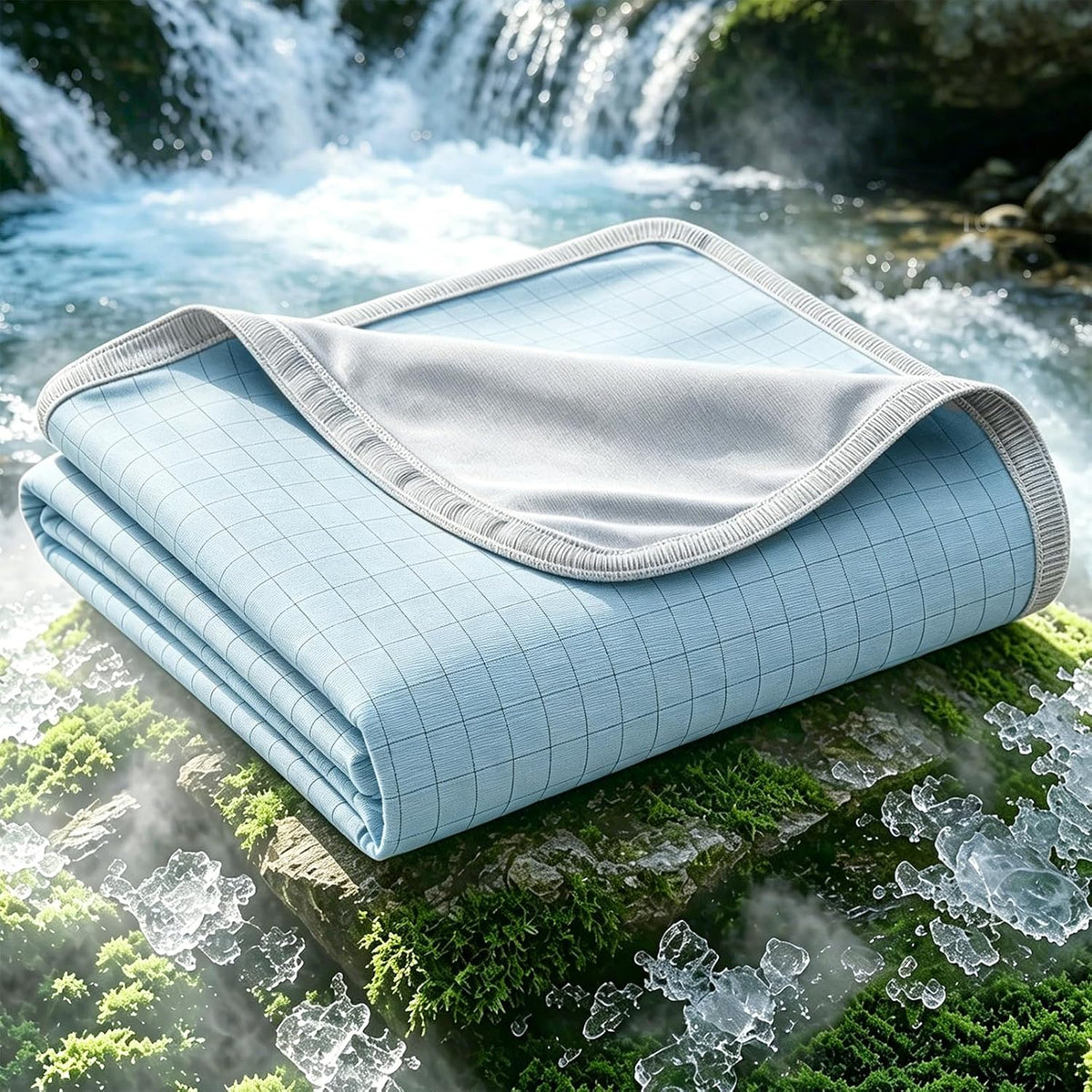 Cooling Blanket Arc-Chill Fibers Breathable Grid & Machine Washable