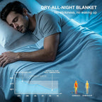 Cooling Blanket Arc-Chill Fibers Breathable Grid & Machine Washable