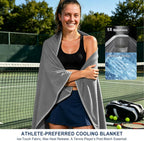 Cooling Blanket Arc-Chill Fibers Breathable Grid & Machine Washable