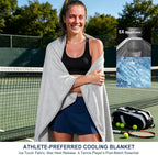 Cooling Blanket Arc-Chill Fibers Breathable Grid & Machine Washable