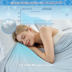 Cooling Blanket Arc-Chill Fibers Breathable Grid & Machine Washable