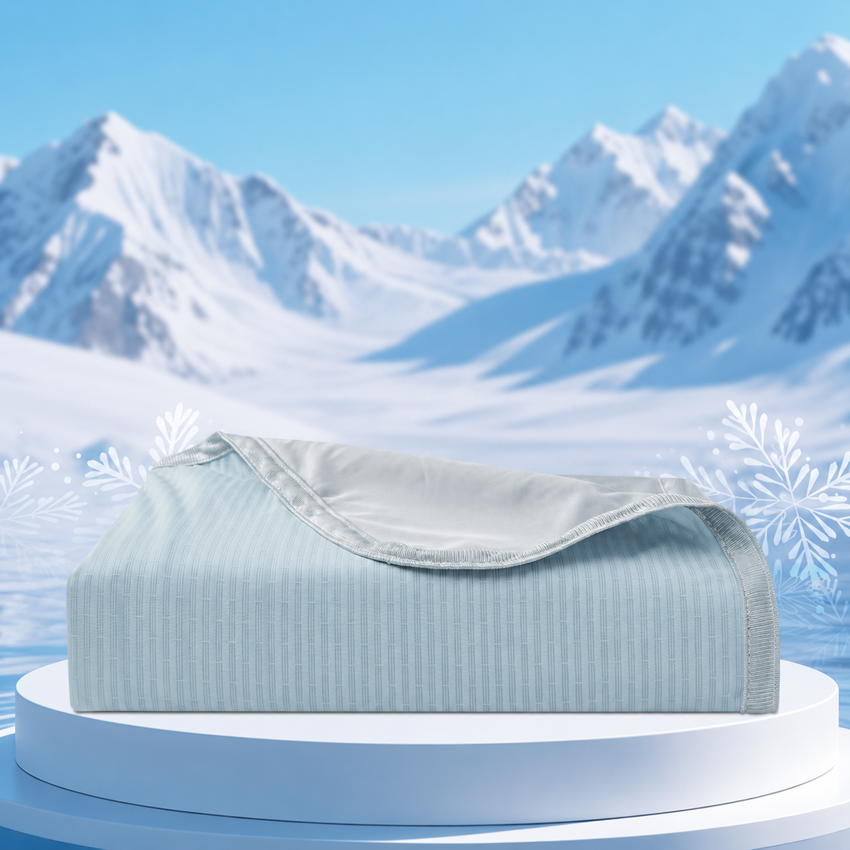 Cooling Blanket Arc-Chill Fibers Breathable Grid & Machine Washable