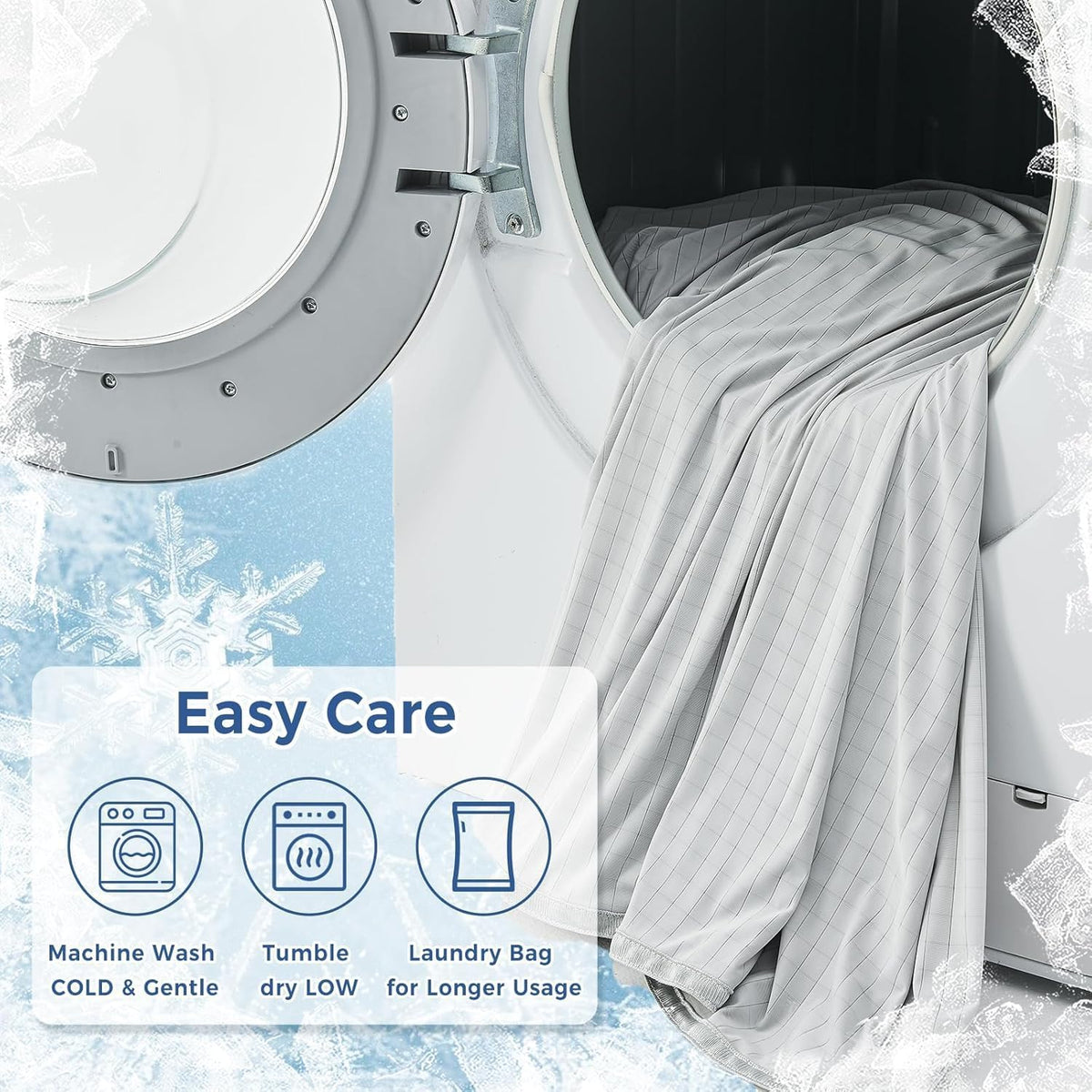 Cooling Blanket Arc-Chill Fibers Breathable Grid & Machine Washable