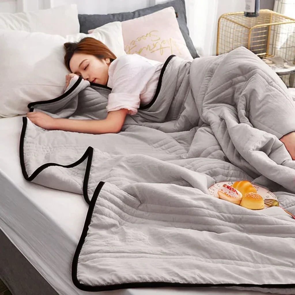 Cooling Blanket Bamboo Cotton Lightweight & Breathable