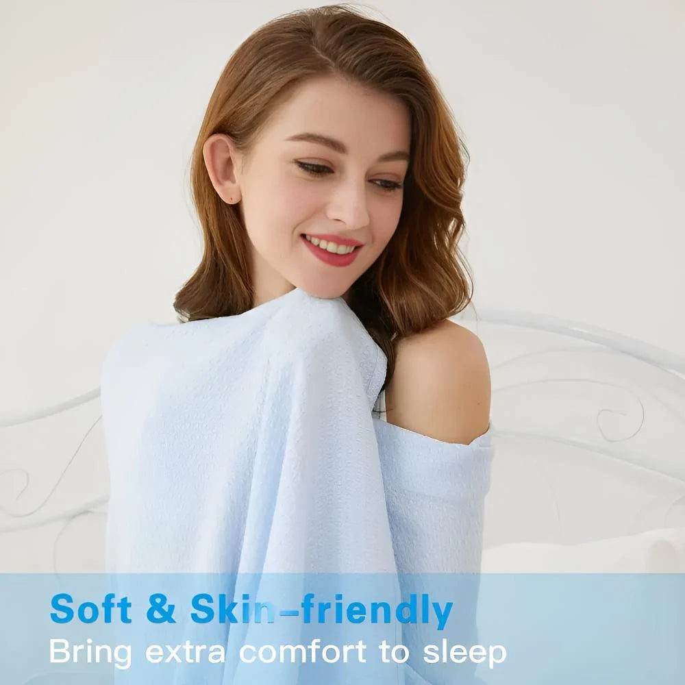 Cooling Blanket Bamboo Heat-Wicking Lightweight & Machine Washable