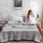 Cooling Blanket Breathable Bamboo Blend & Moisture-Wicking