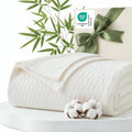 Cooling Blanket Breathable Bamboo-Cotton Diamond Waffle