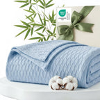 Cooling Blanket Breathable Bamboo-Cotton Diamond Waffle