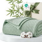 Cooling Blanket Breathable Bamboo-Cotton Diamond Waffle