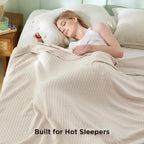 Cooling Blanket Breathable Bamboo-Cotton Diamond Waffle