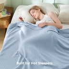 Cooling Blanket Breathable Bamboo-Cotton Diamond Waffle